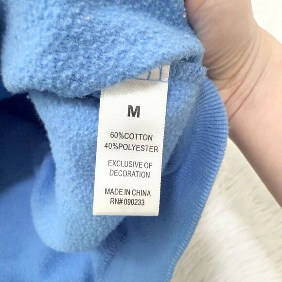 Women Playboy by Pacsun Classic Crew Neck Sweatshirt in Blue Size Medium - Picture 4 of 9